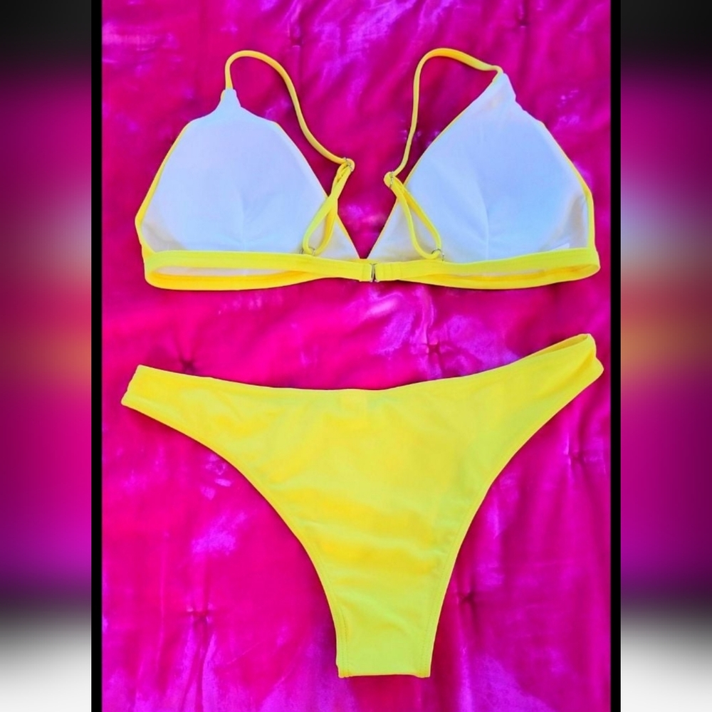 Yellow Triangle Bikini Set - Picture 3 of 7